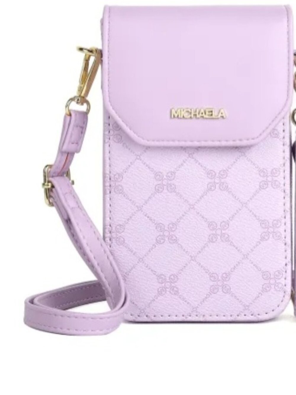Michaela Light Purple Pink Crossbody Phone Bag Mini Shoulder Purse with Strap